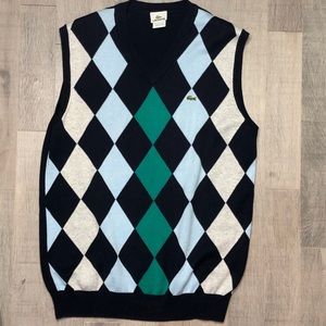 lacoste mens sleeveless jumper